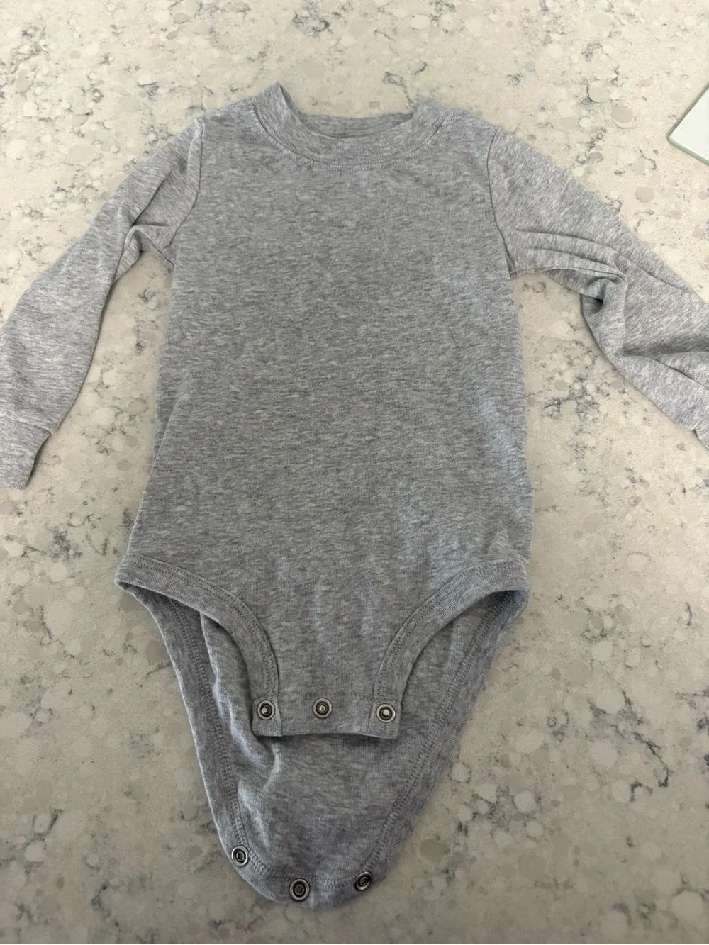 Carter's Heather Gray Long-Sleeve Baby Bodysuit